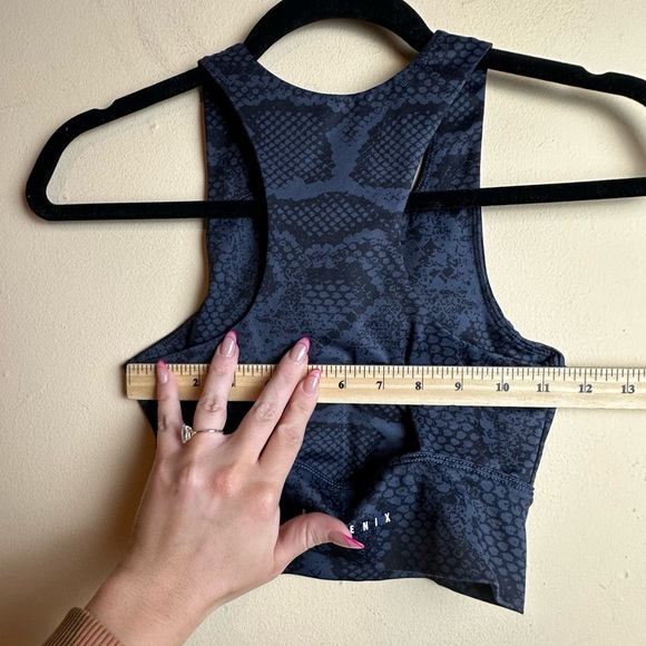 Allfenix Indie High Neck Python Longline Sports Bra Running Cut Out Womens XS - Picture 11 of 12